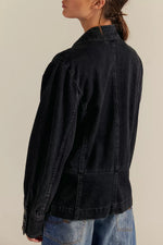 IMOGENE DENIM OFFICER JACKET-ODYSSEY BLACK