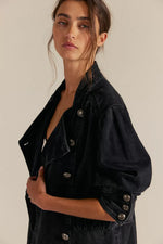 IMOGENE DENIM OFFICER JACKET-ODYSSEY BLACK