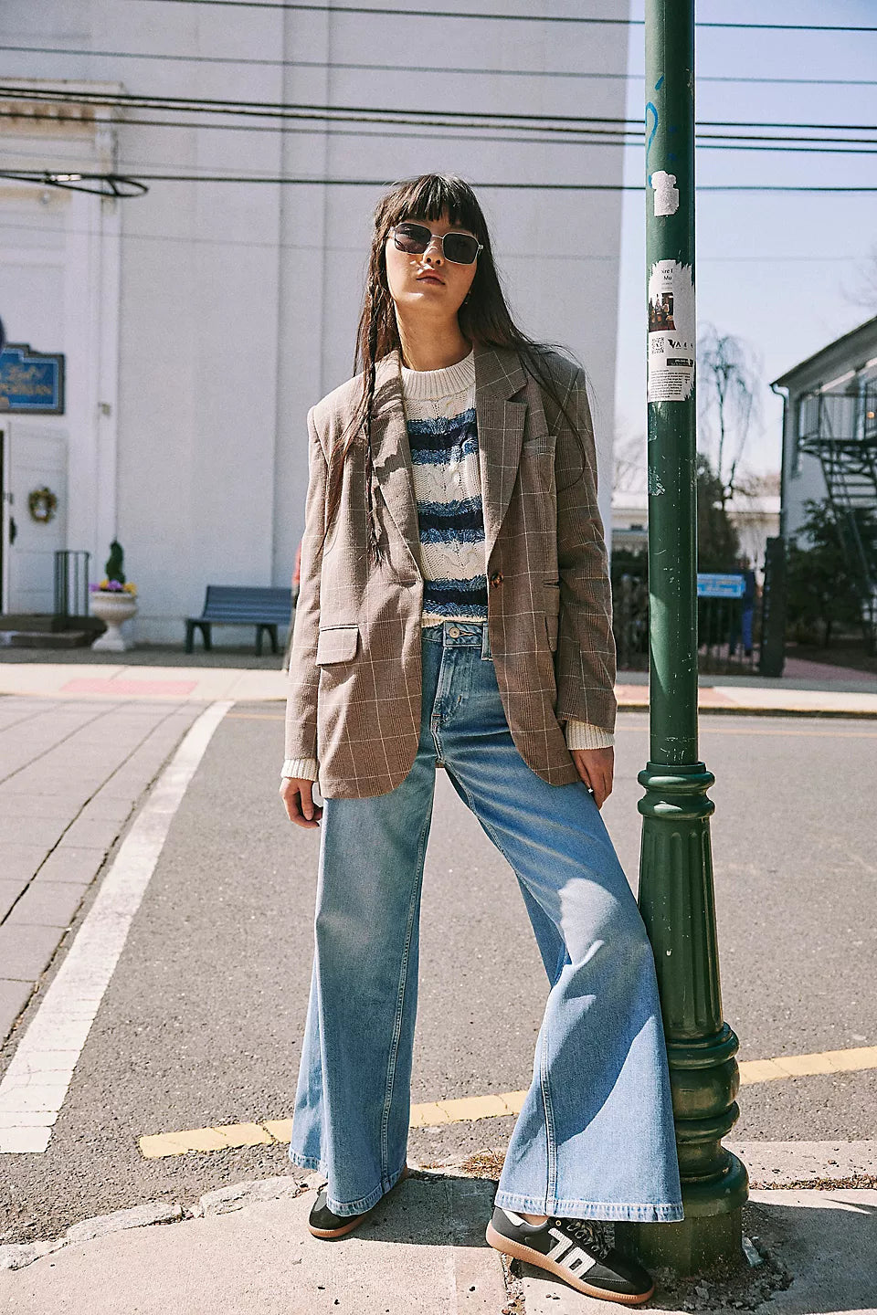 FRANKIE CABLE STRIPE SWEATER-IVORY COMBO