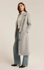 CONWAY PLUSH COAT-HEATHER GREY