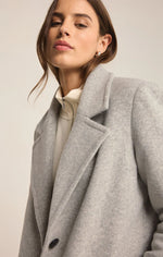 CONWAY PLUSH COAT-HEATHER GREY