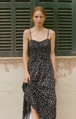 GEORGINA DITSY FLORAL DRESS-BLACK