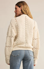 SUNDANCE ZIP-UP SWEATER JACKET-CRYSTAL