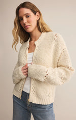 SUNDANCE ZIP-UP SWEATER JACKET-CRYSTAL