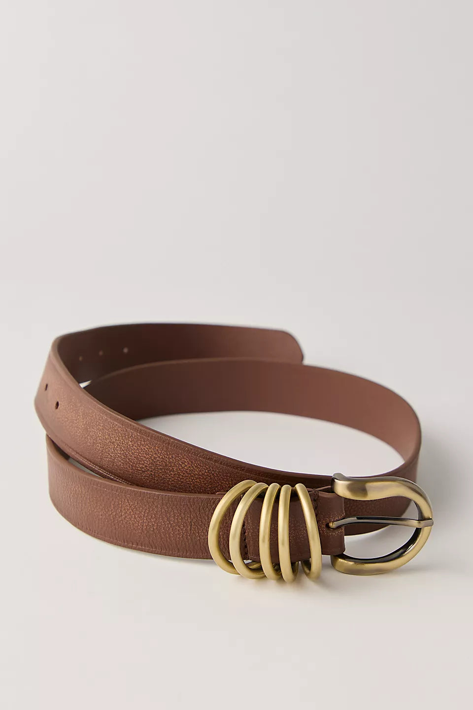 RORI LEATHER BELT-COGNAC