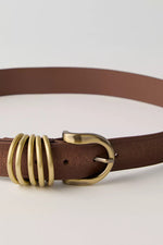 RORI LEATHER BELT-COGNAC