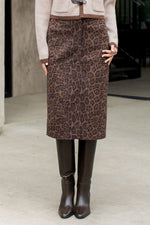 MIDI SKIRT-LEOPARD PRINT