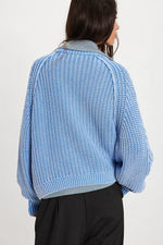 FRANKIE CABLE SWEATER-DELLA ROBBIA BLUE