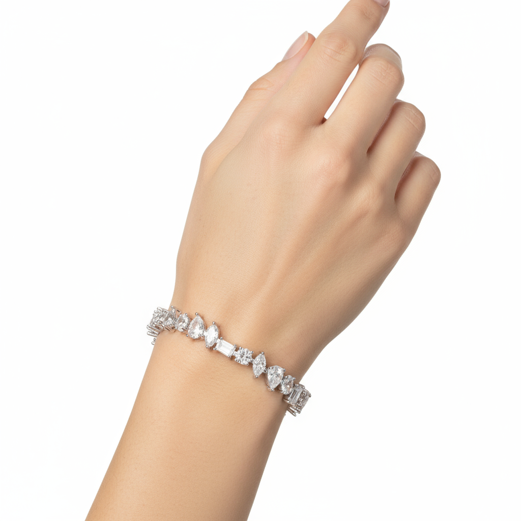TENNIS BRACELET-STAINLESS STEEL