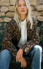 LENNON LEOPARD COAT - SUEDE
