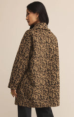 LENNON LEOPARD COAT - SUEDE