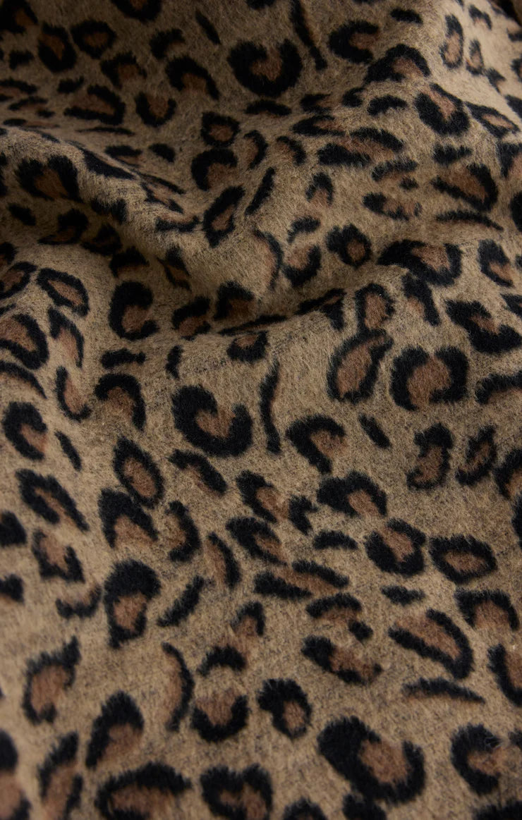 LENNON LEOPARD COAT - SUEDE