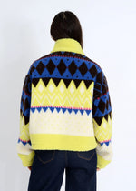 SHERPA JACKET-GREEN MULTI PRINT