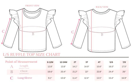 RUFFLE LONG SLEEVE-PETAL PINK