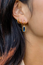 VANESSA HOOP EARRINGS-SAPPHIRE