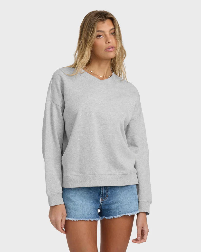 CAMBRIDGE VNECK SWEATSHIRT-GREY