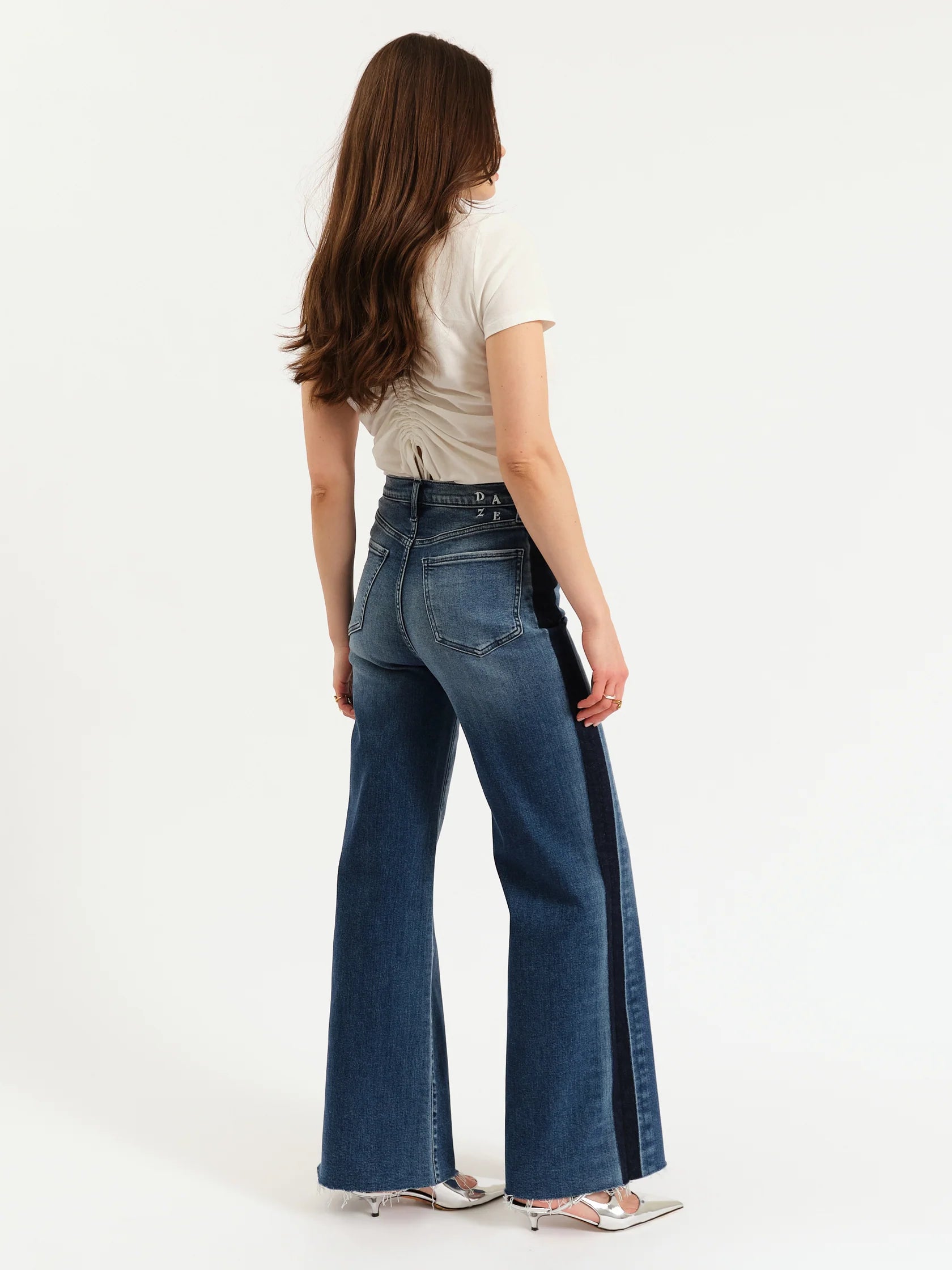 FAR OUT HIGH RISE WIDE LEG - TUXEDO