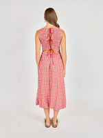 GINGHAM DRESS-RED