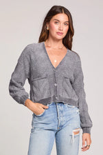 LOUIS CARDIGAN-HEATHER GREY