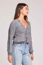 LOUIS CARDIGAN-HEATHER GREY