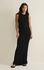 RAMONA CROPPED SWEATER TANK-BLACK