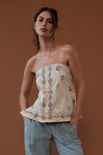 DOILY DAYS TUBE TOP-CREAM COMBO