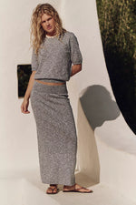 ISABELLA SWEATER SKIRT SET-STEEL GREY COMBO