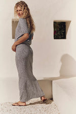 ISABELLA SWEATER SKIRT SET-STEEL GREY COMBO