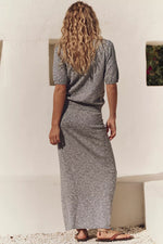 ISABELLA SWEATER SKIRT SET-STEEL GREY COMBO