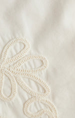 TATIANA EMBROIDERED CROPPED TOP-WHITE