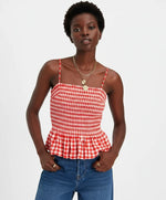 SUNDANCE TANK-RED GINGHAM