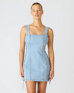 GIANKA DRESS - HAZEY BLUE