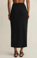AINSLIE MIDI SKIRT - BLACK