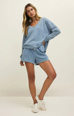 HUNTER KNIT DENIM SHORT - OCEAN AIR INDIGO