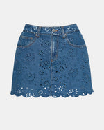 DELILAH SKORT-BLUE DEPTHS