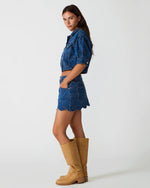 DELILAH SKORT-BLUE DEPTHS