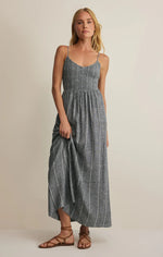 ROMY STRIPED LINEN MAXI DRESS-ECLIPSE