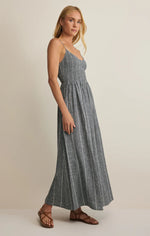 ROMY STRIPED LINEN MAXI DRESS-ECLIPSE