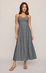 ROMY STRIPED LINEN MAXI DRESS-ECLIPSE