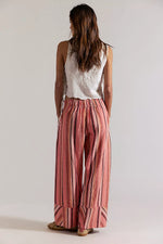 DAYS END STRIPED PANT-SOFT CORAL COMBO