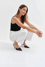 PLEASER HIGH RISE WIDE ANKLE-LAMB