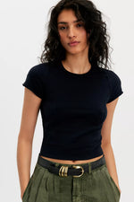 PROTAGONIST CROPPED TEE-BLACK