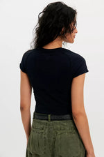 PROTAGONIST CROPPED TEE-BLACK