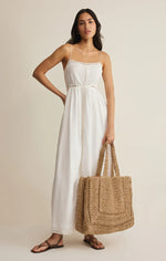 HIDEAWAY RAFFIA TOTE-NATURAL