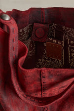 DALLAS DISTRESSED SUEDE BAG-SANDBLASTED RED