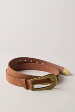 CANNON SUEDE BELT-COGNAC