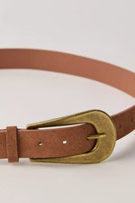 CANNON SUEDE BELT-COGNAC