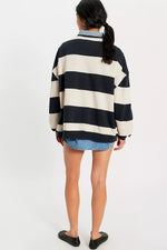 CLASSIC STRIPE PULLOVER - BLACK COMBO
