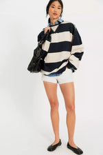 CLASSIC STRIPE PULLOVER - BLACK COMBO