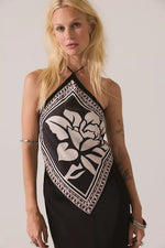Citrine Midi Dress - Raven Combo